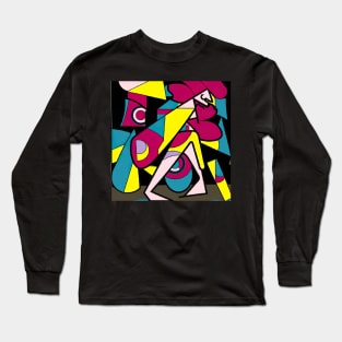 Abstract colorful art woman Long Sleeve T-Shirt